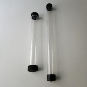 Clear Gaming Playmat-forsyninger med sort Playmat Storage Tube