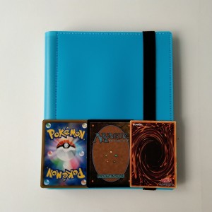 Blå farve 4 lommer Pokemon Card Poly Binder Sideindlæsning